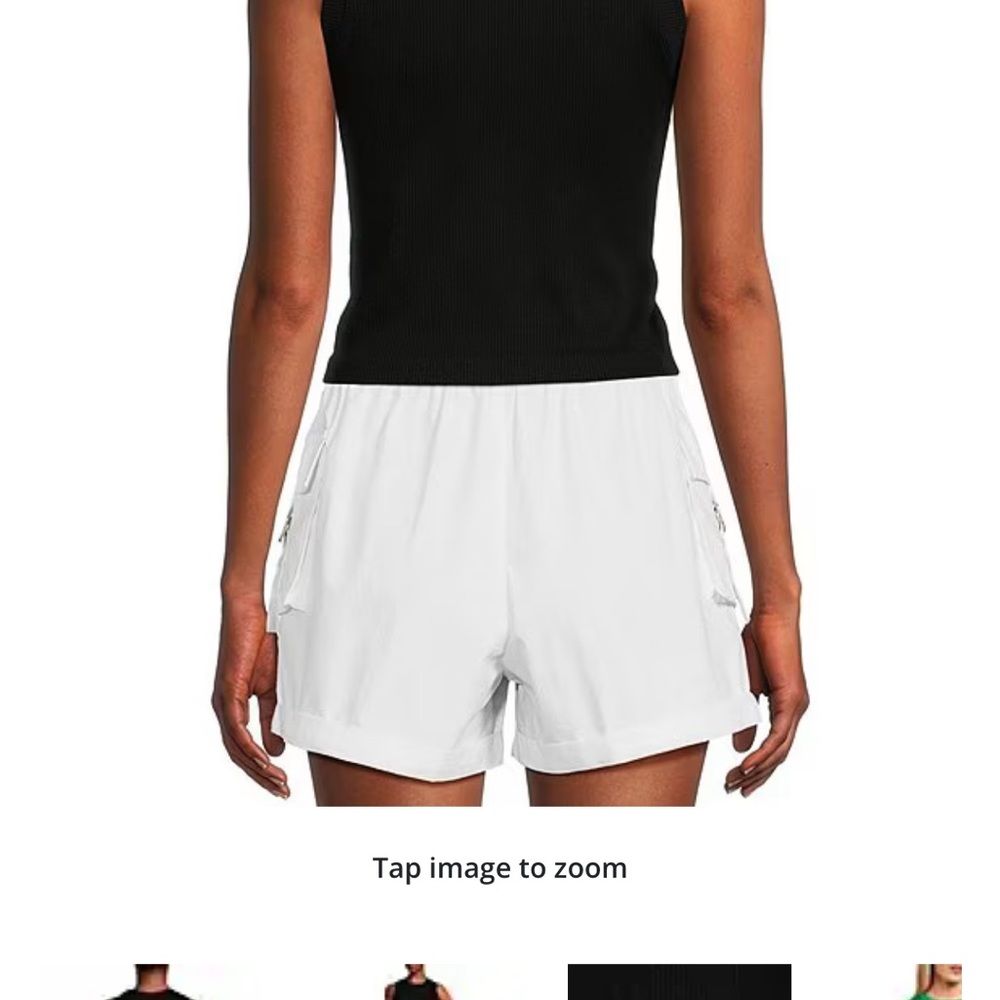 Black Fitted and Ribbed Sleeveless Tank Top - Picture 2 of 8